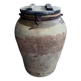Antique Clay Jar, 1880s For Sale