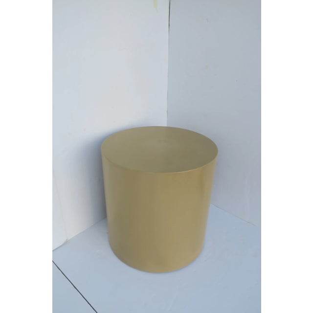 Tan Pedestal Side or End Table Attributed to Paul Mayen for Habitat For Sale - Image 8 of 11