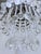 Mid-Century Modern Vintage Crystal Upside Down Waterfall Chandelier With Ornate Silver-Tone Rim For Sale - Image 3 of 6