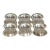 Vintage Silver-Tone Rope Edge Napkin Rings – Set of 6 For Sale