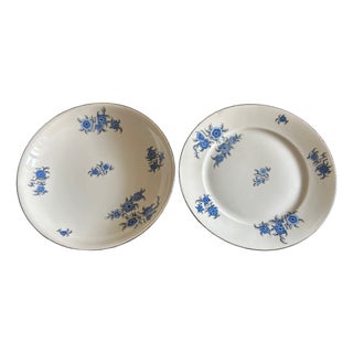 Art Deco Porcelain Dishes from F. Legrand & Cie, 1930s, Set of 2 For Sale
