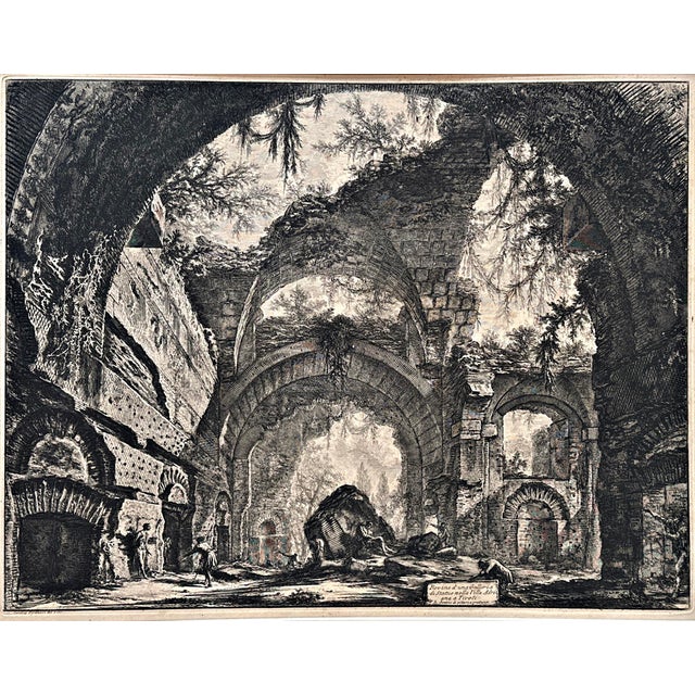 Baroque Giovanni Battista Piranesi, Ruins of a Gallery of Statues in Hadrian's Villa at Tivoli, 1770, Etching For Sale - Image 3 of 11