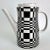 White 1960s Op Art Espresso Coffee Set Demitasse Pitcher Cups Saucers Tray For Sale - Image 8 of 12