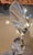 Mid 20th Century Mid-Century Pair Beautiful Large Cut Clear Crystal Prism Perfume Bottle Etched Gold Floral For Sale - Image 5 of 8