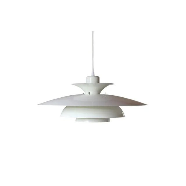 Danish White Model Roma Pendant Lamp by Junge Aps, 1970s For Sale - Image 3 of 3