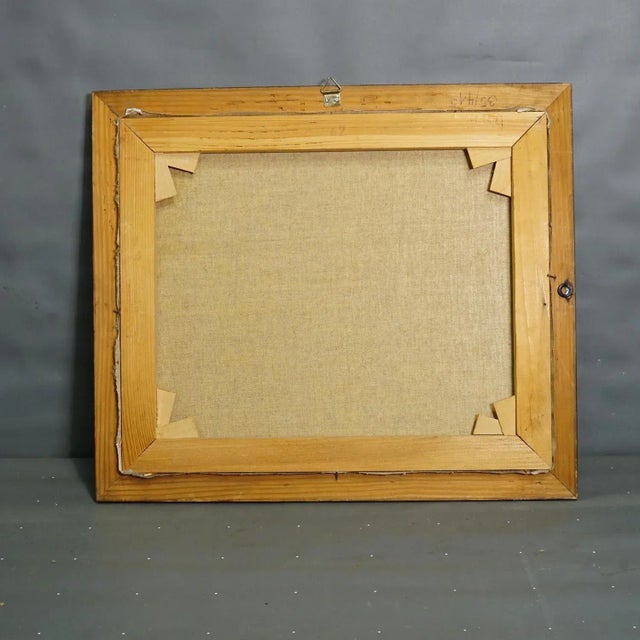 1970s Vintage Oil Painting of a Mediterranean Village, Alexander Michael 1975 For Sale - Image 5 of 5