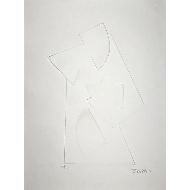 Untitled is an abstract artwork realized by Hans Richter in 1970 Embossing on aluminum plate printed in 1 color on Umbria...