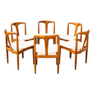 Vintage Danish Modern "Juliane" Teak & Leather Dining Chair by Johannes Andersen For Sale