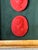 Red Classical Georgian Inspired Red Cast Emperor Profile Set on the Green Velvet & Gilt Frame For Sale - Image 8 of 11
