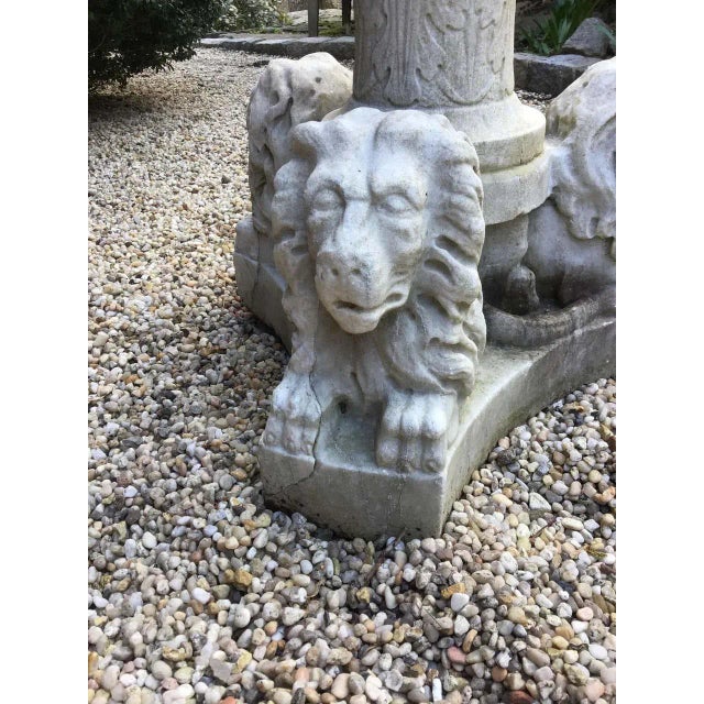 1960s 1960s Carved Marble Lion/Griffin Table For Sale - Image 5 of 13