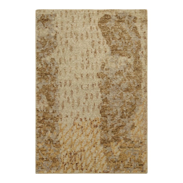 Rug & Kilim’s Leo Rug in Gold, 4x6 For Sale