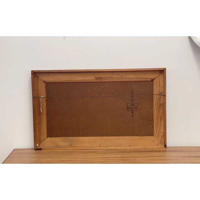 1970s Margaret Smith Signed Mid-Century Abstract Expressionist Painting in Original Frame For Sale - Image 5 of 6