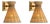 Natural Rattan and Vintage Brass Wall Lamps, Set of 2 For Sale