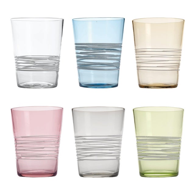 Filante Tumbler - Assorted Set of 6 For Sale