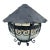 Circa 1920s-1940s Hand-Forged Wrought Iron Lantern With Blue Opalescent Art Glass Shade For Sale