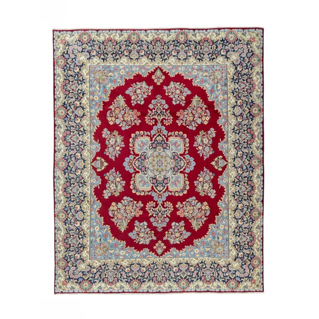 Hand-Knotted Oriental Rug in Red For Sale - Image 13 of 13