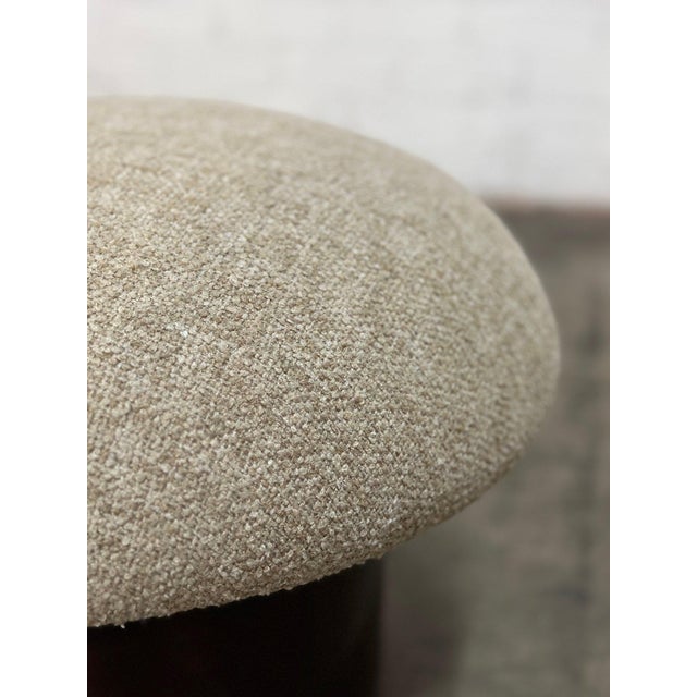 2020s “Miel” Model Mushroom in Walnut and Beige Upholstery For Sale - Image 5 of 8