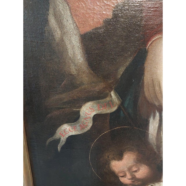 Italian School Artist, Madonna and Child with the Infant Saint John, 1690s, Oil Painting on Canvas, Framed For Sale - Image 11 of 15