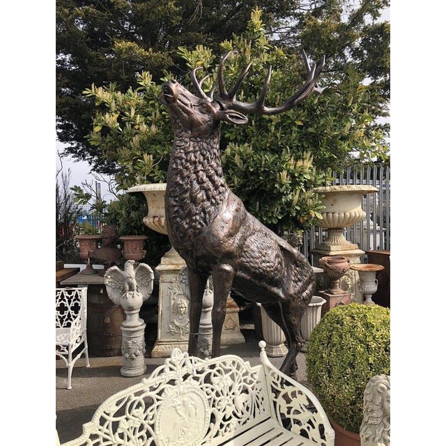 Metal Stag Sculpture in Bronzed Aluminium For Sale - Image 7 of 9