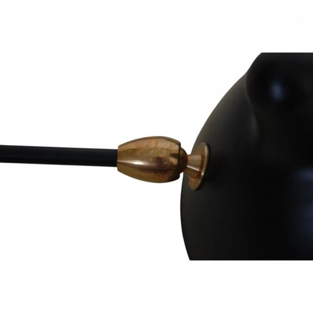 5-Arm Spider Lamp by Serge Mouille For Sale - Image 6 of 17