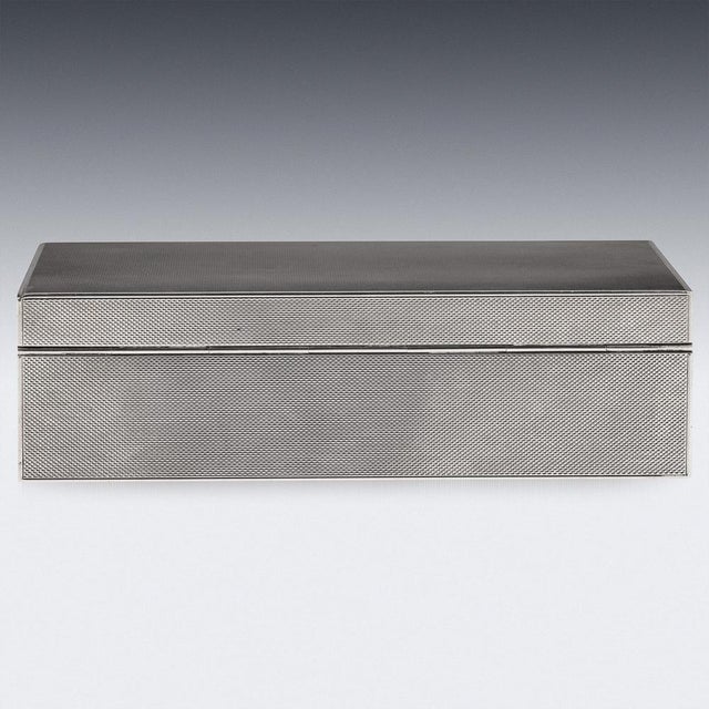 1960s 20th Century Silver Cigar Box from C J Vander Ltd, London, 1963 For Sale - Image 5 of 15