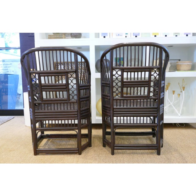 1960s Bamboo Cane Chairs - a Pair For Sale - Image 4 of 10