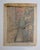 Vintage Mid-Century Cubist Expressionist Seated Nude Pastel Drawing on Paper For Sale - Image 4 of 4