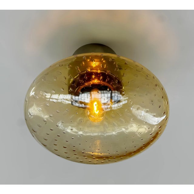 Not Yet Made - Made To Order 21st Century Polished Nickel and Amber Bubbles Uno Flush Mount by Fabio LTD For Sale - Image 5 of 7