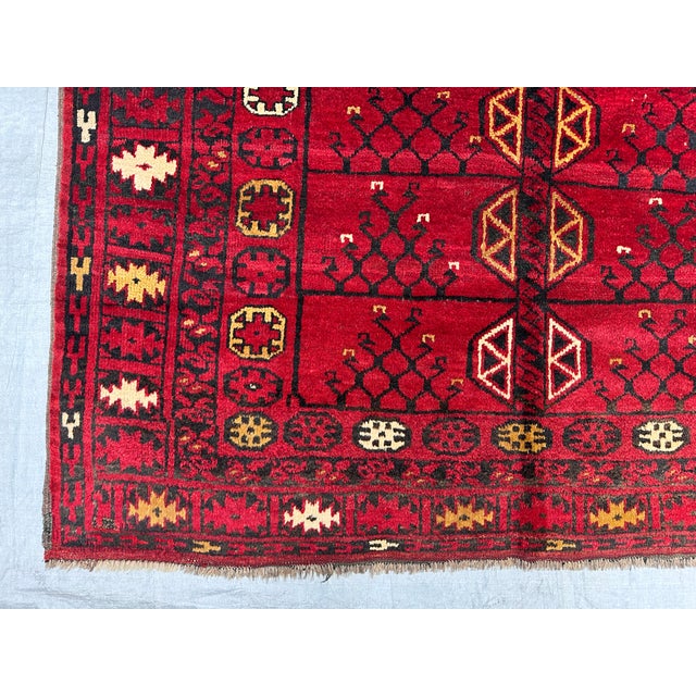 Antique Ersari Turkmen Hand-Knotted Wool Rug - 7'9" X 4'6" For Sale - Image 4 of 12