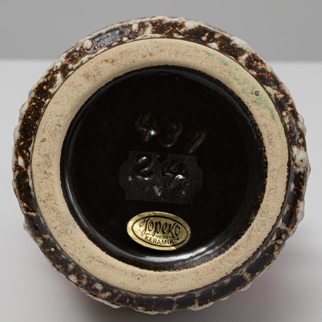 20th Century German Fat Lava Ceramic Vase For Sale - Image 14 of 18