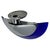 Postmodern Italian Cobalt Blue Murano Glass & Chrome Wall Sconce, 1980s 1 of 7 For Sale - Image 4 of 17