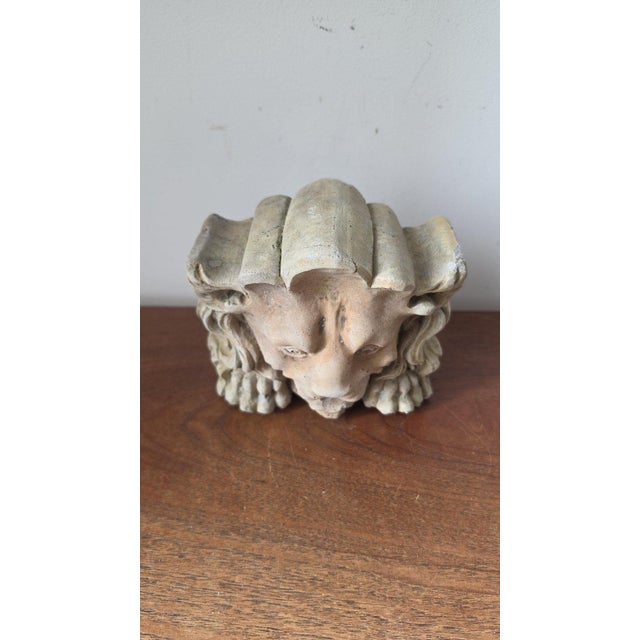 Gothic 1700s French Gothic Stone Gargoyle Lion Head, Antique Church Architectural Fragment, Medieval Grotesque Sculpture Wall Decor For Sale - Image 3 of 10