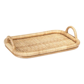 Tropique Rectangular Rattan Tray, 18" x 12.5" x 2.5" For Sale