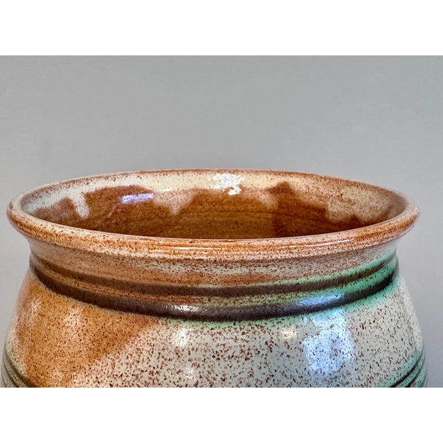 This high quality studio ceramic art vase was created by the renown German ceramist Helma Klett (1908-1996) during the...