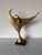 1980s Art Deco Style Brass Bird Sculpture on Black Marble Base For Sale - Image 10 of 12