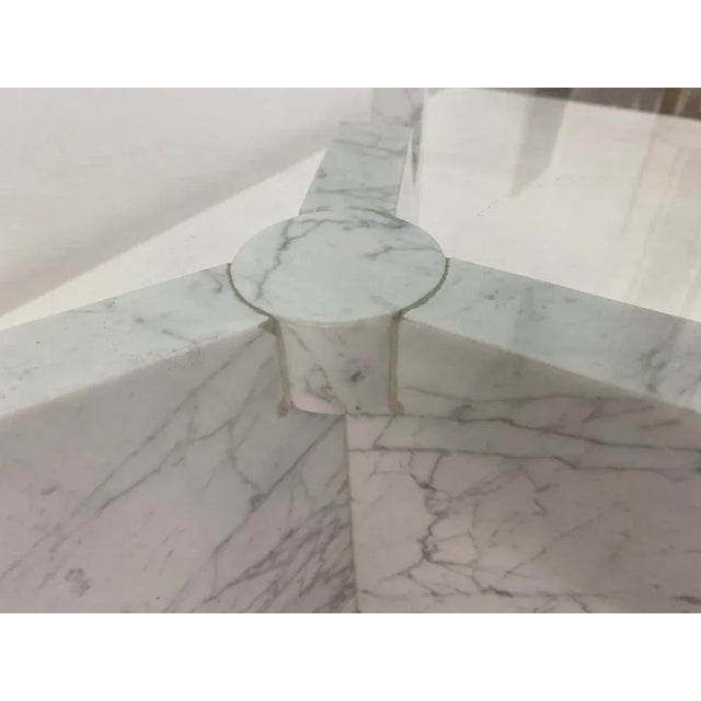 Italian Carrara Marble Coffee Table, 1970s For Sale - Image 3 of 11