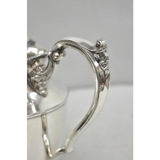 Mid 20th Century Vintage Victorian Silver Plated Melford Lemonade Water Pitcher With "S" Monogram For Sale - Image 5 of 13