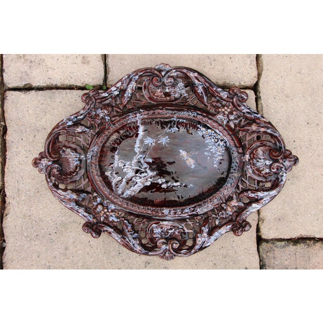 Large Earthenware Platter from Saint-Clément and Emile Gallé, 1890s For Sale - Image 11 of 11