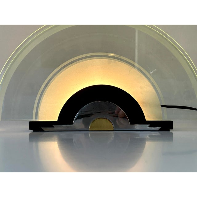 Postmodern Rising Sun Table Lamp from Metalarte, Spain, 1980s For Sale - Image 15 of 18