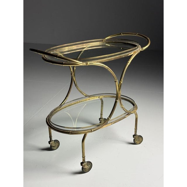 Faux Bamboo Serving Trolley For Sale - Image 14 of 18