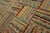 Early 20th Century 1920s Multicolor Basketweave Folk Art American Hooked Rug 3' X 27'5" Handknotted Wool Carpet For Sale - Image 5 of 9