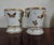 A rare pair of early 19th c. Spode porcelain flower pots or vases with stands. Decorated with butterflies and insects on a...