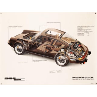 Porsche 911 SC Cutaway Poster by Studio Farr, 1983 For Sale
