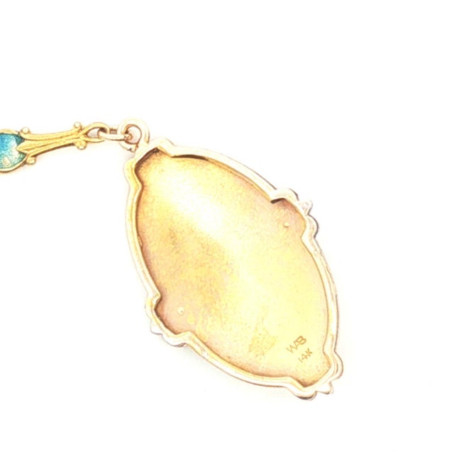 Guilloche Enamel 1930's Station Necklace For Sale In Cincinnati - Image 6 of 7