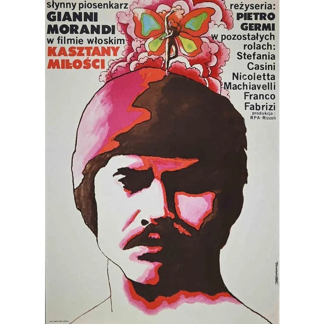 Slynny Piosenkarz - Vintage Poster is a vintage poster realized by W. Terechowicz, in 1970s. Mixed colored lithograph and...