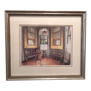 James Steinmeyer Interior Watercolor Print-Custom Framed
