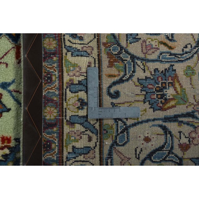 Hand-Knotted Kashan Rug in Cork Wool, 2000s For Sale - Image 12 of 13