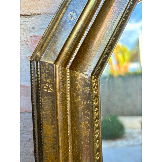 Large Early 20th Century French Mirror in Brass, 1940s For Sale - Image 13 of 18