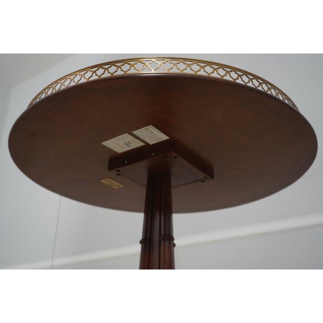 Scarborough House Round Mahogany Pedestal Lamp Table For Sale - Image 11 of 13