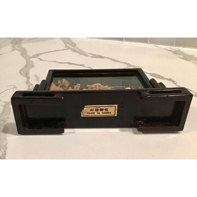 1940s 1940s Chinese San You Miniature Diorama Carved Cork Bucolic Scene For Sale - Image 5 of 7